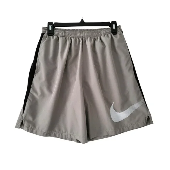 Nike Mens Large Dri-Fit Style 833559-003 Running Shorts Gray Black - Picture 1 of 6